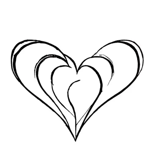 Lobos Couple Heart Author tattoo design idea