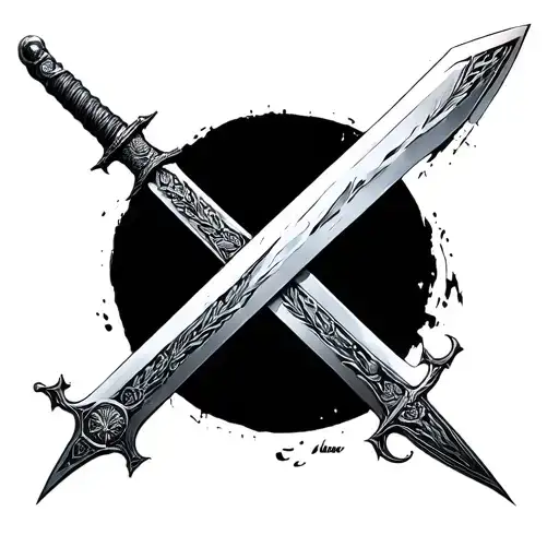 Witcher 3 and Bloodborne Sword tattoo design idea