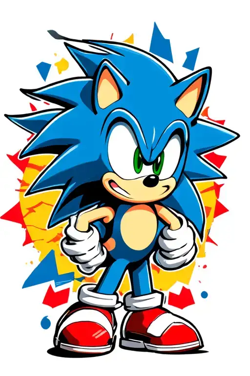 gangster sonic tattoo design idea