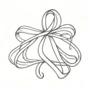 recovery ribbon hanging tattoo design idea