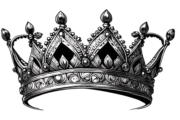 Queens Crown black African tattoo design idea