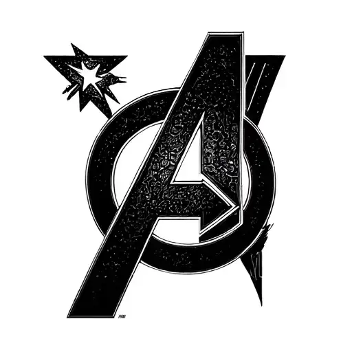 avengers logo tattoo design idea