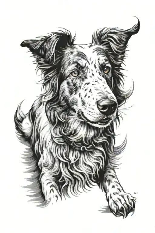 sheepdog tattoo design idea