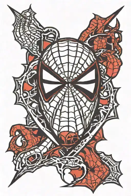 Spiderman logo tattoo design idea