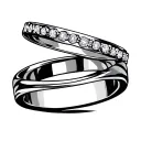 wedding ring tattoo design idea