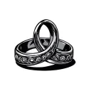 wedding ring tattoo design idea