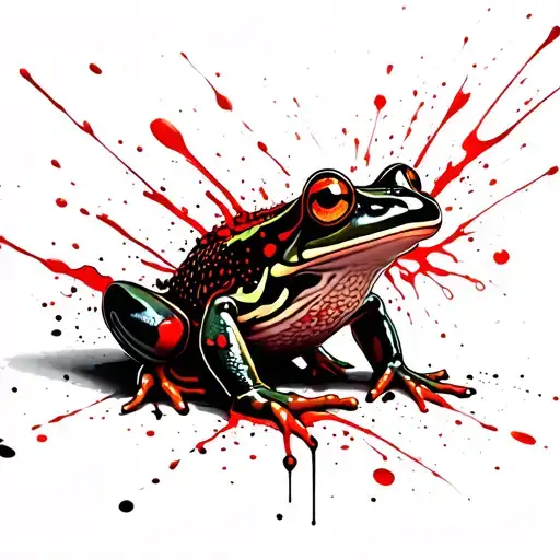 frog mullet tattoo design idea