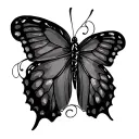 butterfly trail tattoo design idea