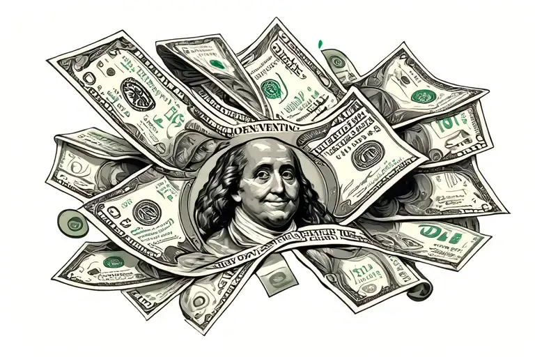 Money Over Everything  tattoo design idea