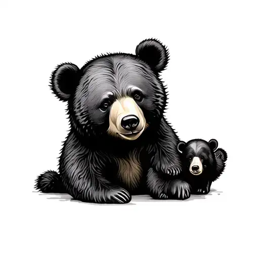 Mama Bear Baby Bear tattoo design idea