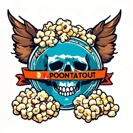 Popcorn tattoo design idea