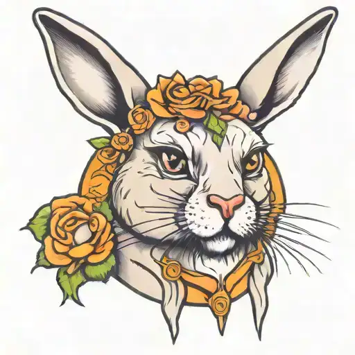 bad bunny tattoo design idea