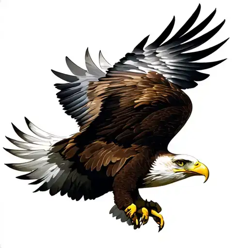 resilient eagle soaring tattoo design idea