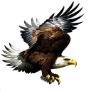 resilient eagle soaring tattoo design idea