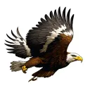 resilient eagle soaring tattoo design idea