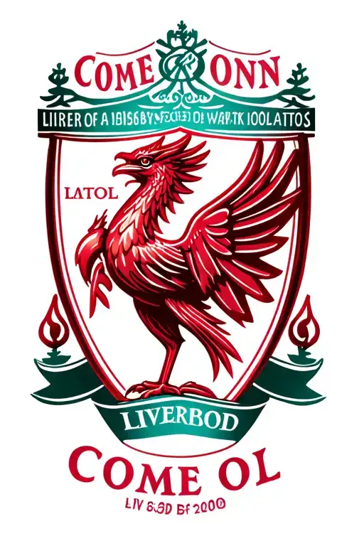 "Come on" Liverpool FC Liverbird Logo tattoo design idea