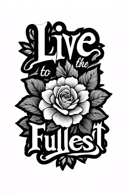 live life to the fullest tattoo design idea