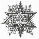 hexagram tattoo design idea
