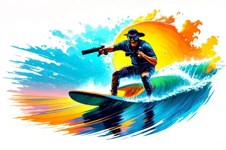 Counter-Strike surf community game mode tattoo design idea