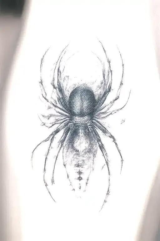 black widow spider tattoo design idea