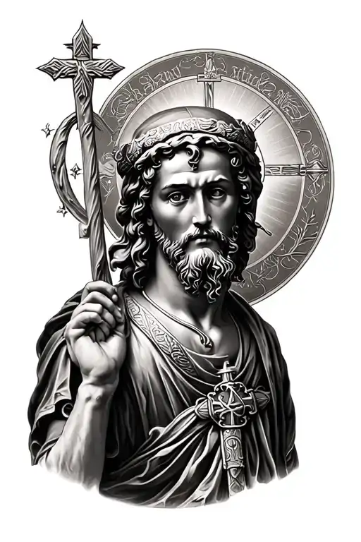 st Christopher patron Saint tattoo design idea