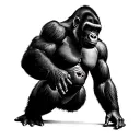 Silverback Gorilla tattoo design idea