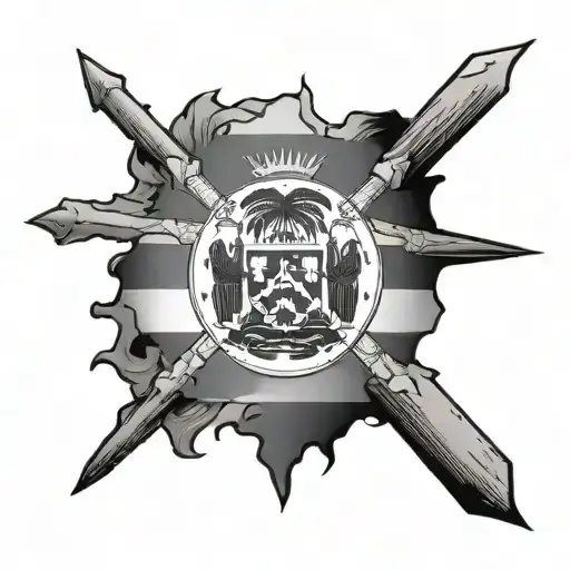 Haiti Flag tattoo design idea