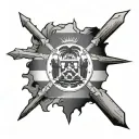 Haiti Flag tattoo design idea