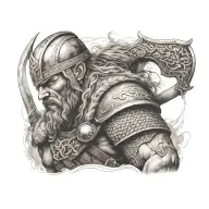 viking warrior tattoo design idea