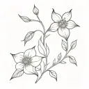 state flowers for Massachusetts, Texas,Kentucky, oklahoma, Washington, Oregon, illinois intertwined tattoo design idea