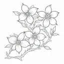 state flowers for Massachusetts, Texas,Kentucky, oklahoma, Washington, Oregon, illinois intertwined tattoo design idea