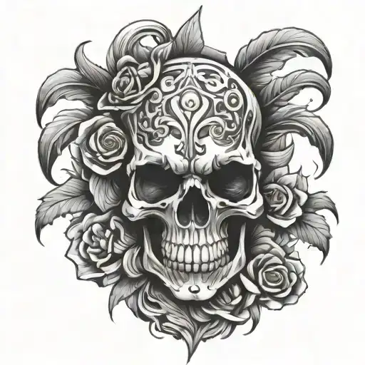 skull knee tattoo tattoo design idea