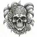 skull knee tattoo tattoo design idea