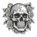 skull knee tattoo tattoo design idea