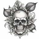 skull knee tattoo tattoo design idea