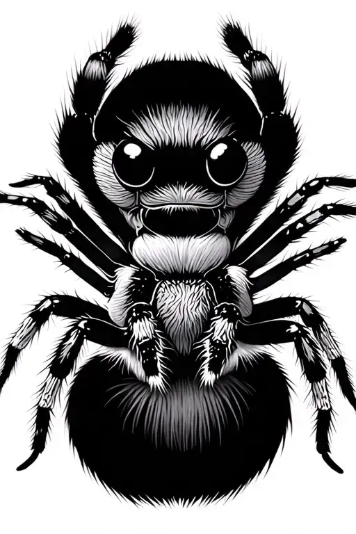 jumping spider tattoo design idea