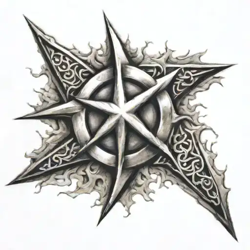 father son shuriken tattoo design idea