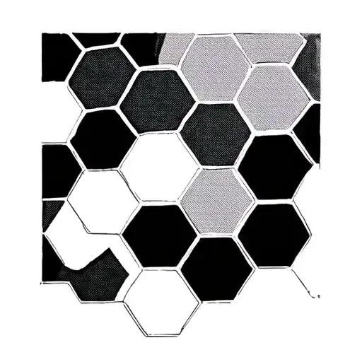 honeycomb pattern tattoo design idea