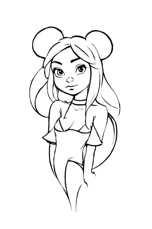 Emo Disney Chracter tattoo design idea