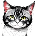 anime cat and colorful tattoo design idea