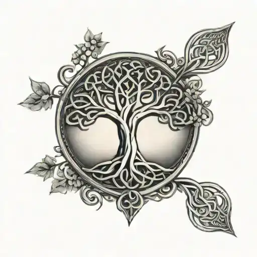 celtic tree of life tattoo design idea