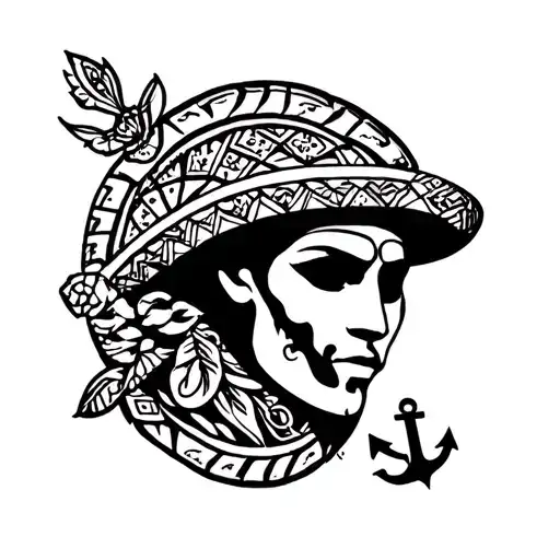 mexican aztec and italian themed with also nautical themed  tattoo design idea