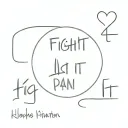 small black grey tattoo describing the lyrics "fight it take the pain ignite it" from the song holding on to you by tøp  tattoo design idea