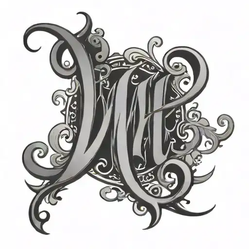 font with ambigram with two words tattoo design idea