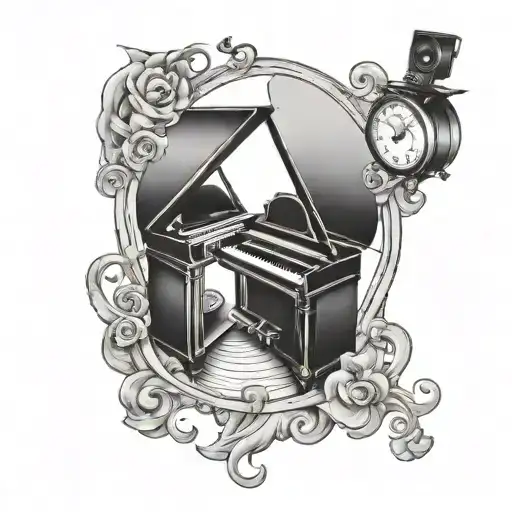 best friends music open door open tattoo design idea