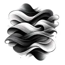 sound waves merging tattoo design idea
