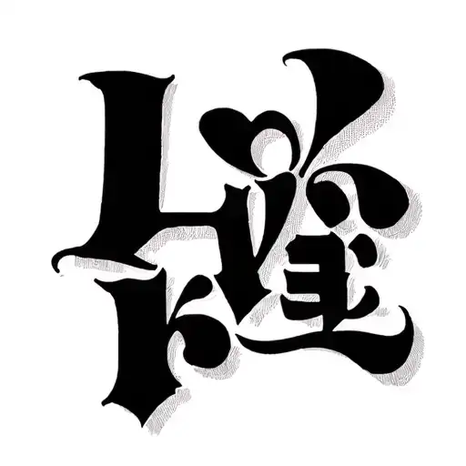 "Love" Korean tattoo design idea