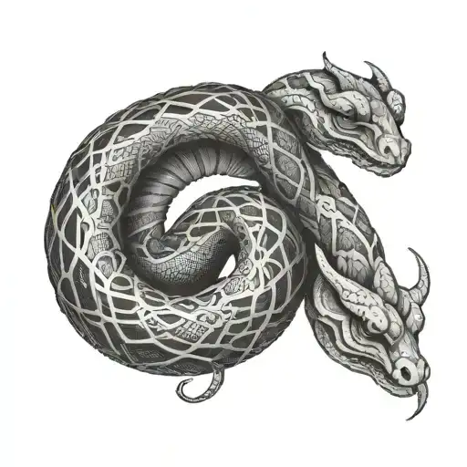 serpent coiled bras avec une tattoo design idea