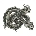 serpent coiled bras avec une tattoo design idea