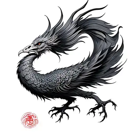 Chinese Phoenix tattoo design idea